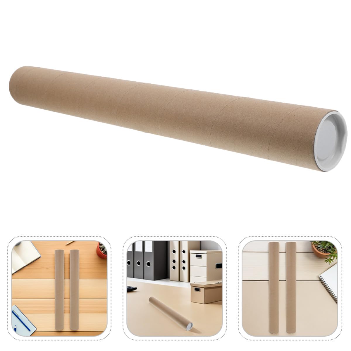 Homoyoyo 10 Stück Pappröhren mit Deckel 40cm aus Robustem Kraftpapier Stabile Runde Versandhülsen für Poster Kunstwerke und Dokumente Wiederverwendbare Aufbewahrungsbehälter für Büro