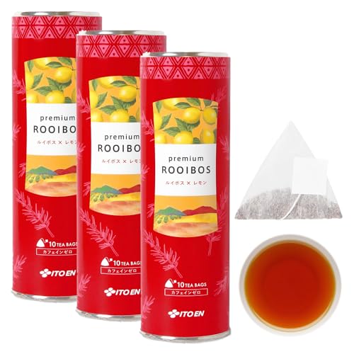 【伊藤園専門店 公式】プレミアムルイボスティー レモン ティーバッグ 2.5g×10袋×3本 缶 ノンカフェイン
