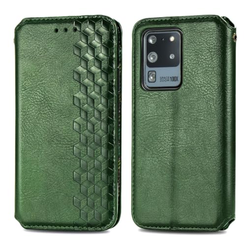 Étui Samsung Galaxy S21 vert portefeuille avec fentes cartes housse protection