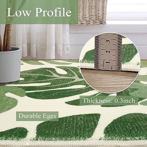Tapete Lukinbox Leaf Indoor Outdoor 5x7 Verde Lavable miniatura 4