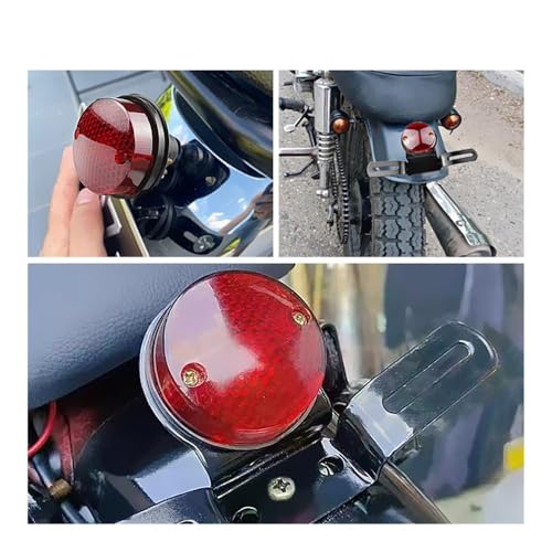 Feu rétro à LED pour moto avec support de plaque en métal robuste pour Custom - 7