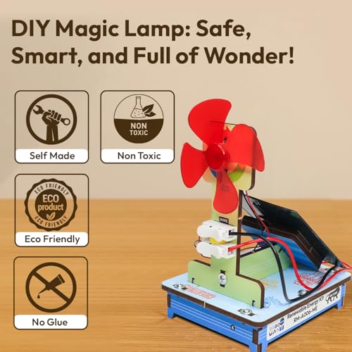 Image of ROBO Man 3-in-1 Solar & Electrical Fan Making Kit | Renewable Energy DIY Science Project for Kids & Students 6, 7, 8, 9, 10, 11 & 12 Years Old