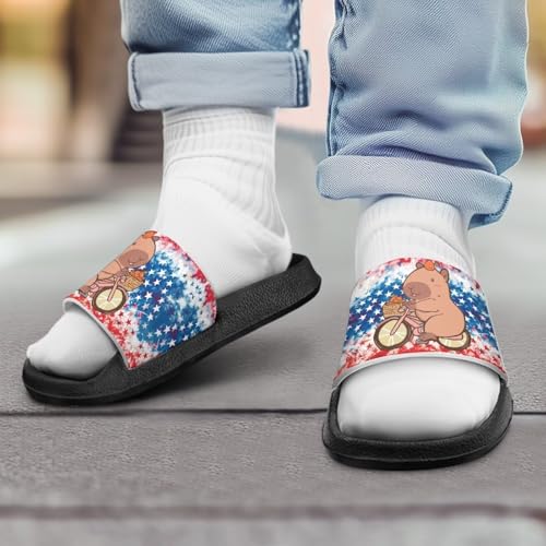 Image of Boy & Girls Slide Sandals Kids Shower Shoes Non Slip Summer Slippers Beach Sandals