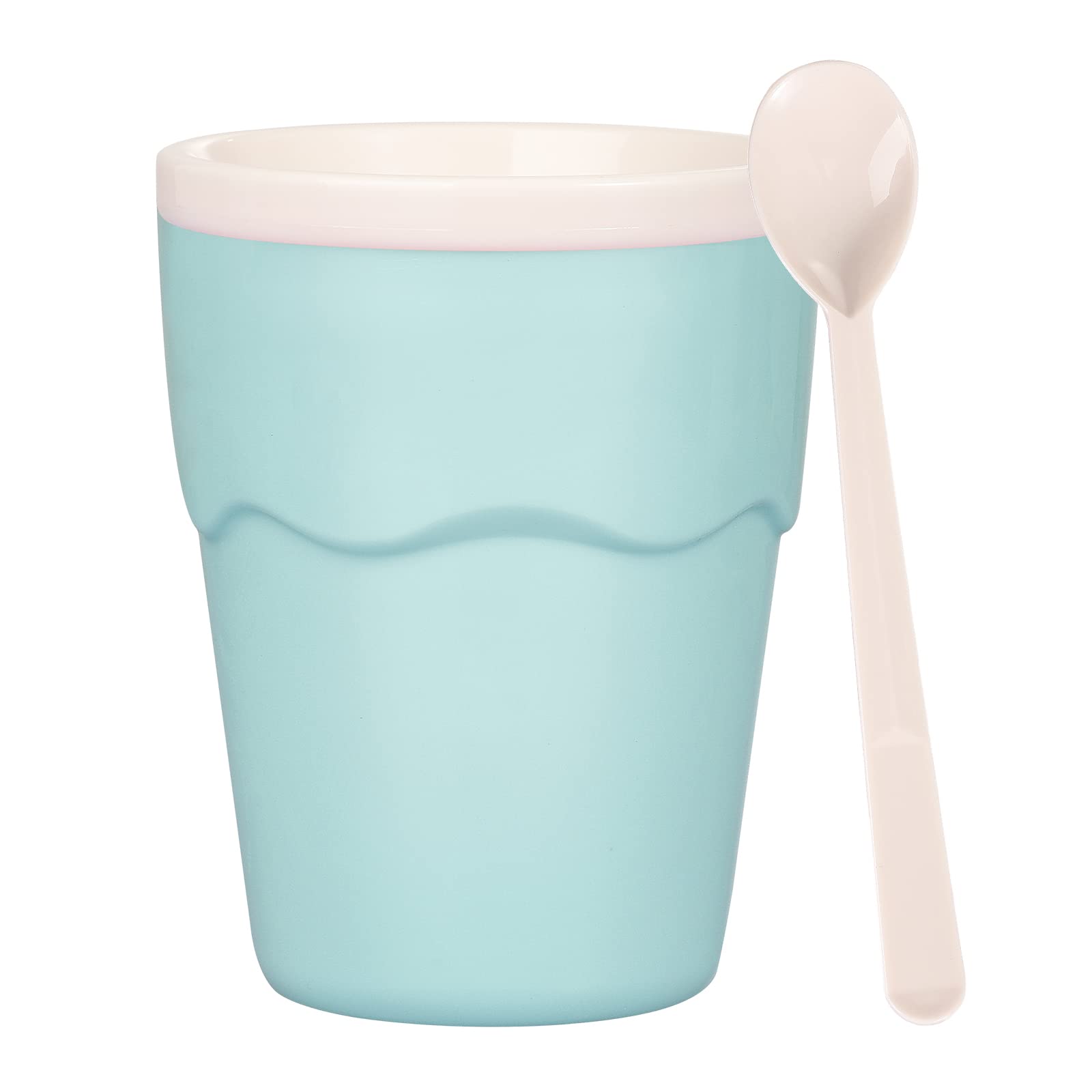 DIY Aluminum Slushie Maker Cup by Stir with Spoon,Tik Tok Fun Stuff Instant Slushy Cup Portable Frozen Drink Maker,Modern DIY Slush Cups for Making Smoothies,Slushee,Milkshake (Light Green)