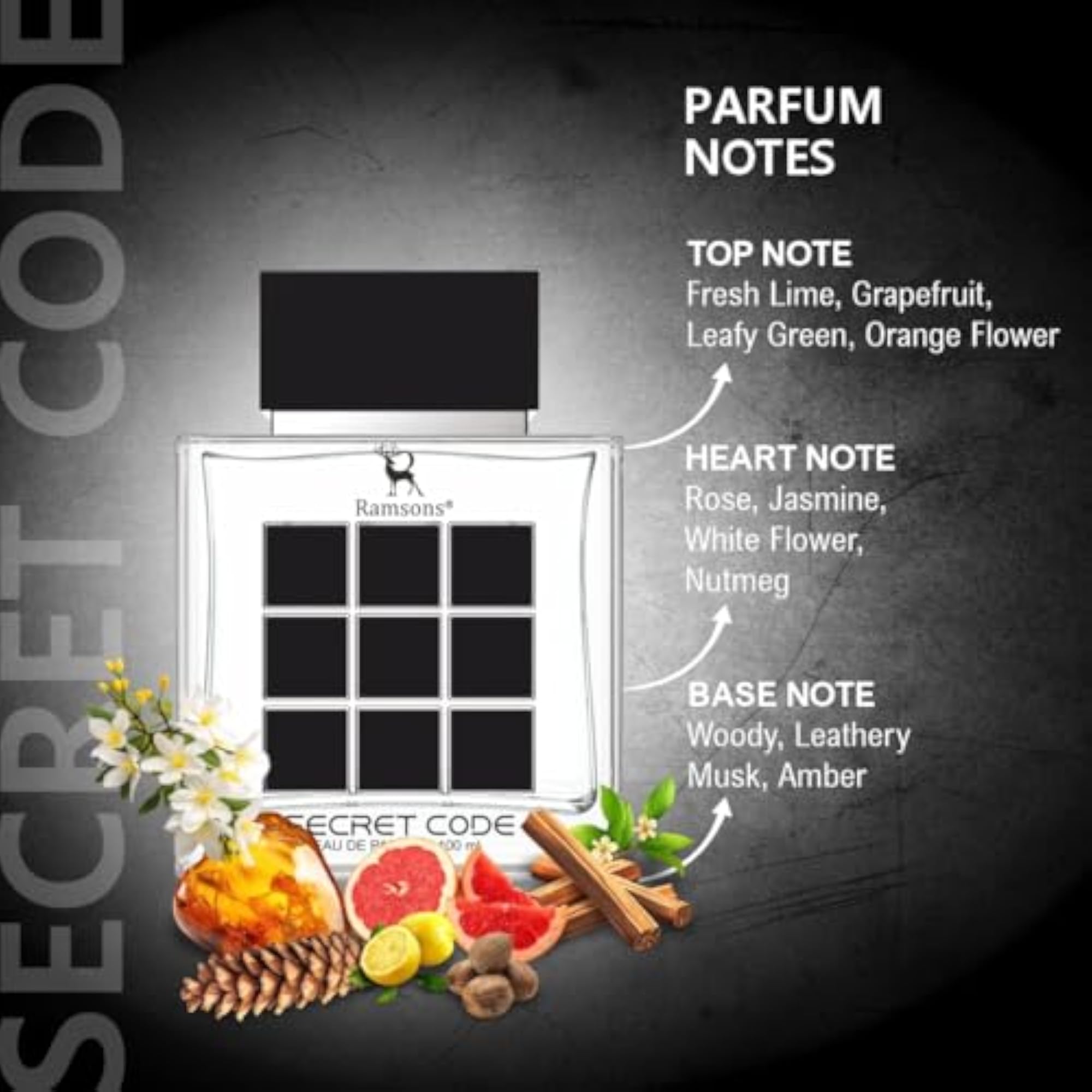 Secret Code Eau De Parfum 100 ml, Premium Long Lasting Fragrance