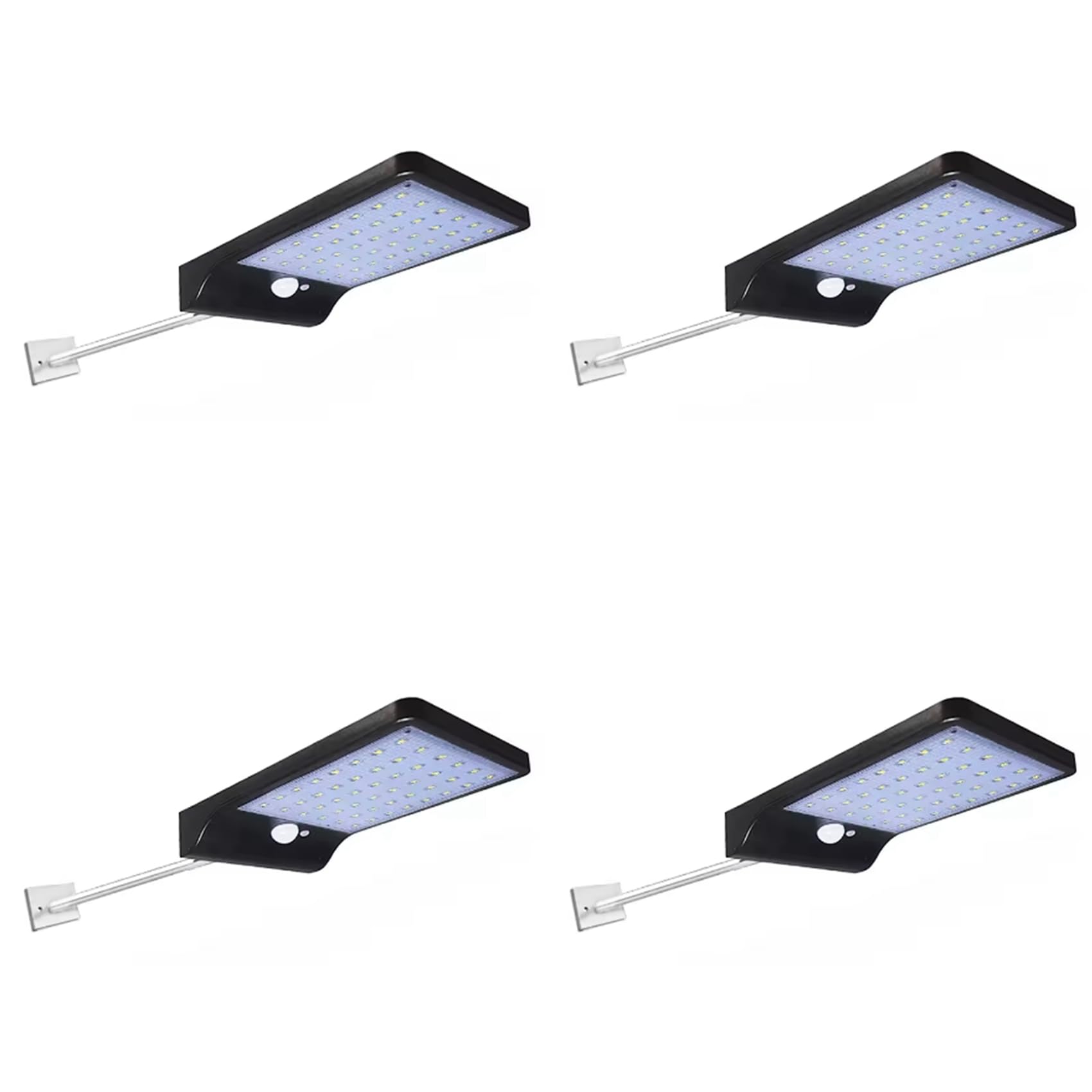 Éclairage Mural Extérieur Étanche 48 LED avec Lampe Solaire Détecteur PIR