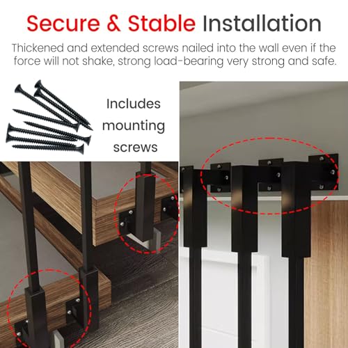 Balustres d'escalier en fer noir 170.2cm de hauteur sur mesure