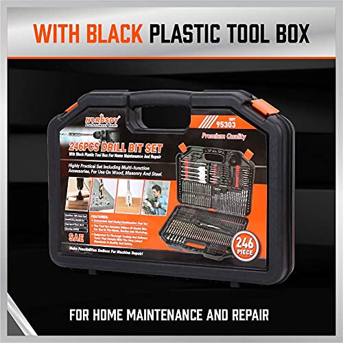 image for SEDY Ultimate Drill Bit Set - 246 PCS Comprehensive Premium Quality Dr