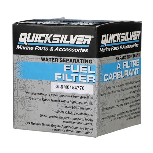 Image of Quicksilver Water Separating Fuel Filter for Select Volvo Penta, Johnson /Evinrude Outboards- Replaces Johnson /Evinrude 5009676, 502906, 5011090, Volvo Penta 3851218-2, 3852413, 3862228, Sierra 18-7789