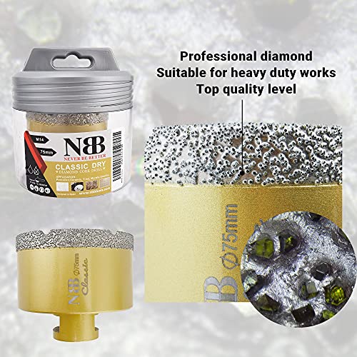 NBB vacuum brazed diamond hole saw with M14, Classic Golden type - Image 3