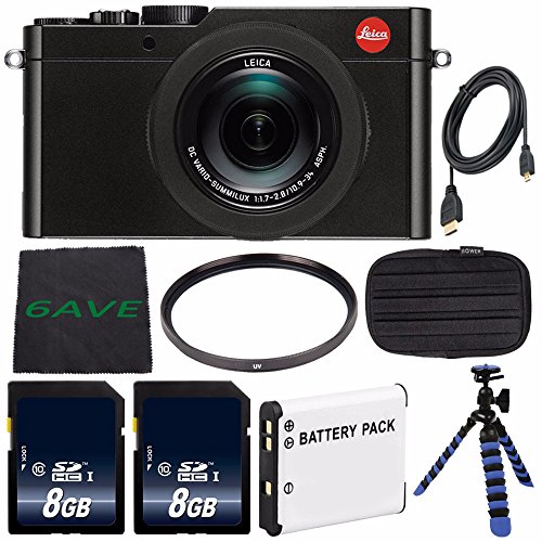Leica D-LUX (Typ 109) Digital Camera (Black) (International Model) + DMW-BLE9 Replacement Lithium Ion Battery + Flexible Tripod with Gripping Rubber Legs