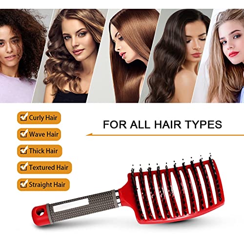 Hairstreaq Detangling Brush, Wet Dry Detangler Hair Brushes, Vented Detangling Brush, Fast Drying Styling Massage Hairbrush for Women & Kids’ Long, Thick, Thin, Curly & Tangled Hair (Pink) - Image 4