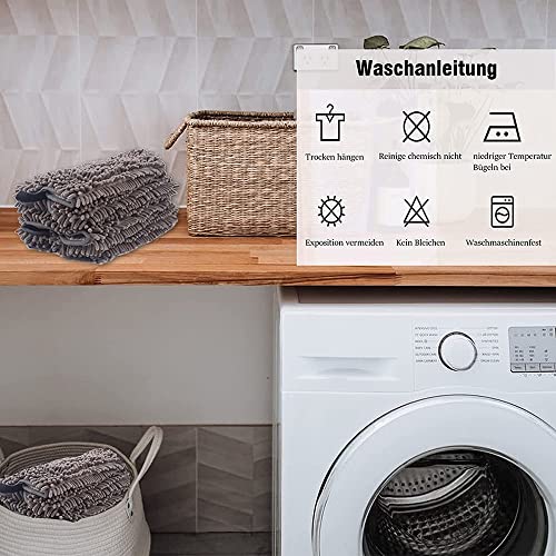 Haustier Handtuch, Super Saugfähig Haustier Handtuch, Hundetuch Mikrofaser Hundehandtuch, Haustier Badetuch, für Katzen und Hunde, Langlebig, Schnell Trocknend, Maschine Waschbar, Verdicken, Grau