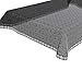 BEAUTEX Moa Weichschaum Tischdecke mit Fransen, Garten, Balkon, Terrasse, Camping - Eckig 130x160 cm, Schwarz