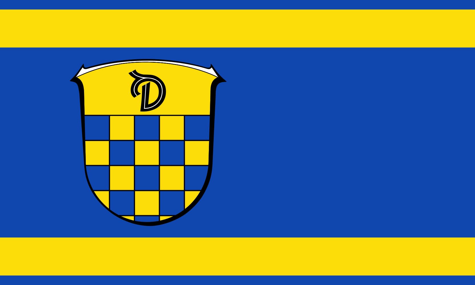 Drapeau de Niederdorfelden pour raviver vos souvenirs de la Hesse et d'Allemagne