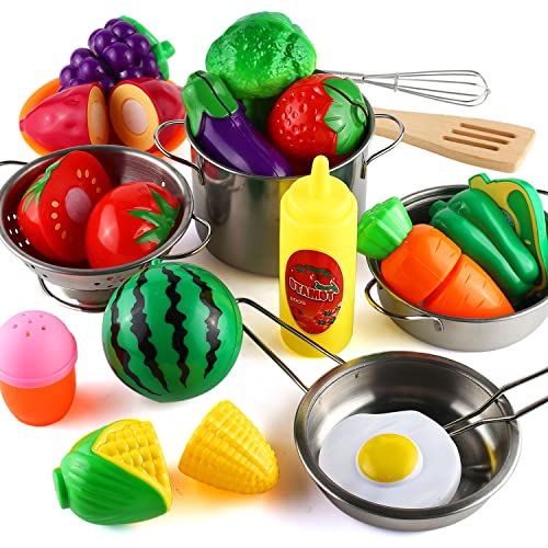 35 Pcs Küchenspielzeug Zubehör für Kinder, XXX Spielzeug Kinderküche Rollenspiele Kochgeschirr Küche Küchenzubehör… – Bild 5