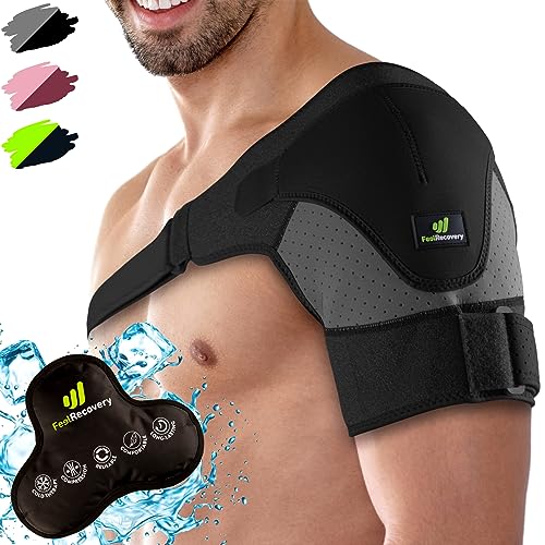 Épaulière de Maintien Sport Poche de Glace Chaud/Froid - Attelle Épaule Coiffe Rotateurs Homme/Femme - Orthèse d'Épaule Tendinite, Arthrose, Luxation - Manchon Compression Néoprène Bras Gauche/Droit