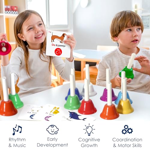 image for MINIARTIS Hand Bells for Kids | Educational Music Toys for Toddlers 8 