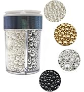 4 in 1 Pearl Sugar Sprinkles 6 oz, Mix sizes Candy Pearls Ideal for Baking, Cake and Cupcake Topp...