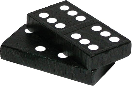 EAI Education Double-Six Dominoes Wood Black - Set of 28