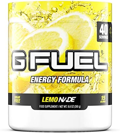 G Fuel Lemonade Tub (40 Servings) Elite Energy and Endurance Formula,9.8 ounces