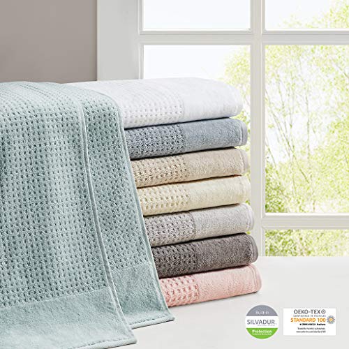 Madison Park Spa Waffle 100% Cotton Luxurious Towel Set, Premium Texture Waffle Weave, Highly Absorbent, Quick Dry, Hotel & Spa Quality Wash Clothes For Bathroom, Assorted Sizes, Taupe 6 Piece #TOP5