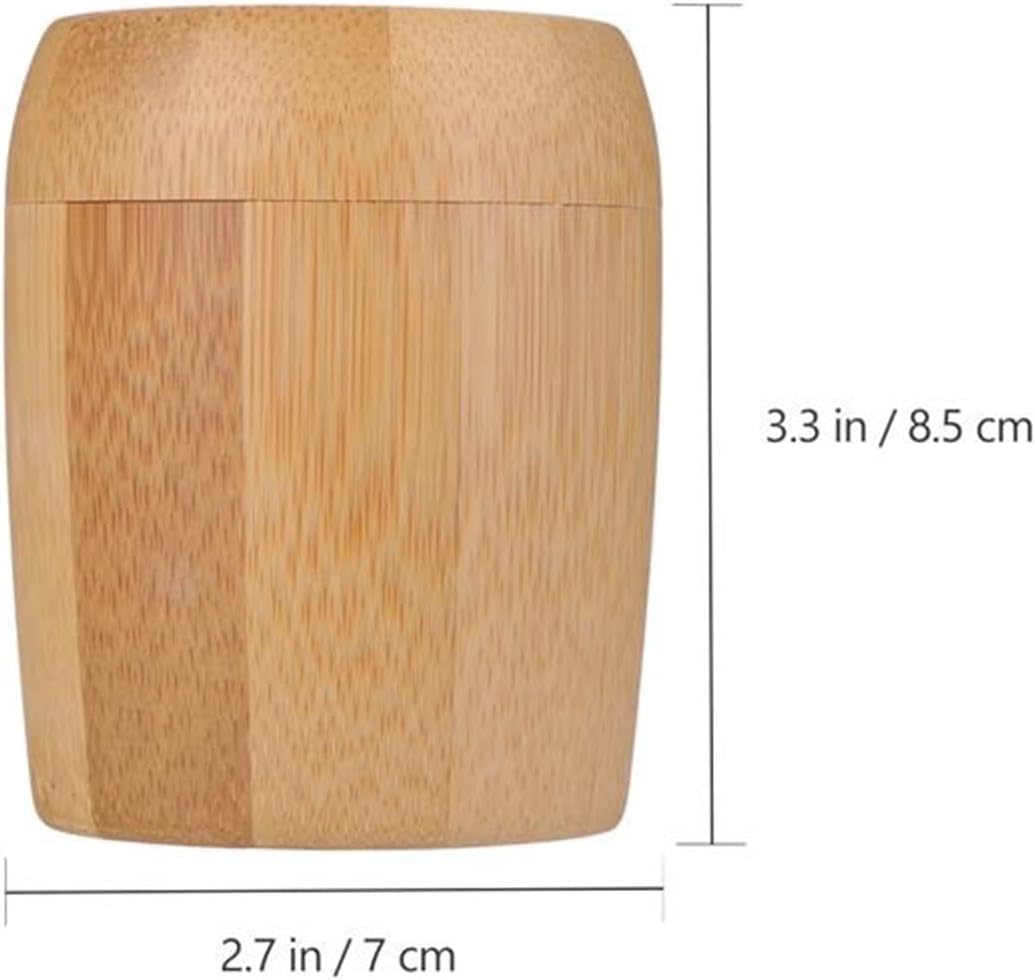 Toothpick Holder Multifunctional Bamboo Storage Box Toothpick Clip Tooth Pick Box Cotton Box Suitable for Home Business Restaurant Coffee Shop Toothpick Holder Dispenser