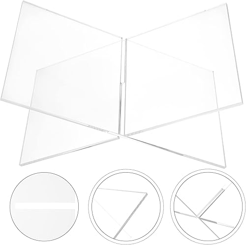 Miniatura 6 de Cabilock Soporte de acrílico transparente para libros de lectura, soporte de acrílico en forma de X para mostrar fotos, libros, hojas de música