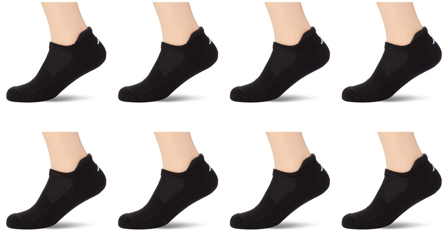 FM London8-Pack Unisex Cushioned Trainer Socks - Ankle Sports Socks for Men & Women with High-Rise Protective Heel Tab to Prevent Blisters - Soft, Odour Resistant Black, White, & Grey Ankle Socks
