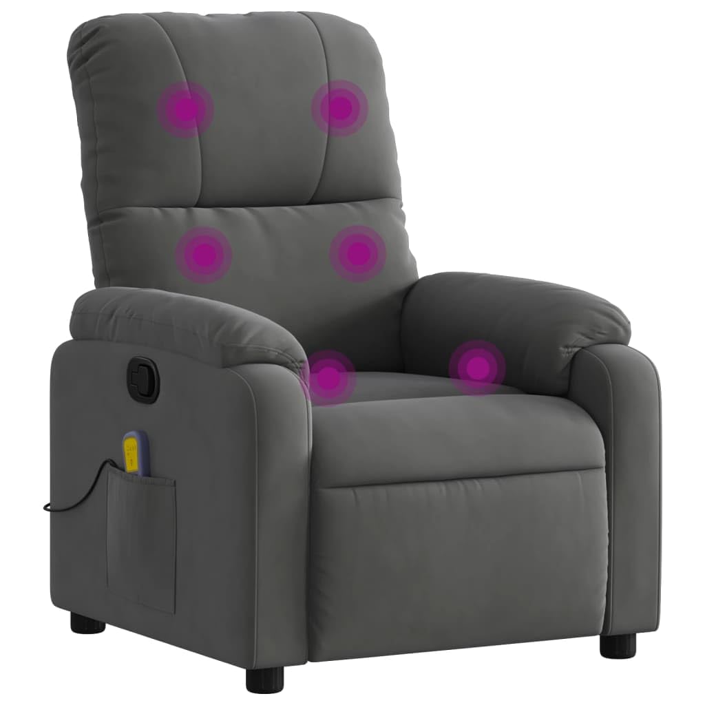 Sillón reclinable de Masaje Tela de Microfibra Gris Oscuro, Sillón De Relax, Sillon Masaje Relax, Sillon Relax Electrico, Hogar Sillon Relax, Sillones Comodos, Sofa Tantra - 373458