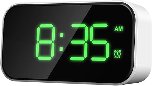 Miniatura 1 de Reloj despertador digital LED, reloj despertador digital moderno de escritorio con pantalla LED para el hogar, dormitorio, escritorio, mesa de