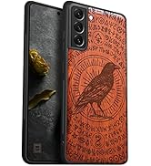 Carveit Magnetic Wood Case For IPhone 15 Pro Max [Solid Wood & Black Soft TPU