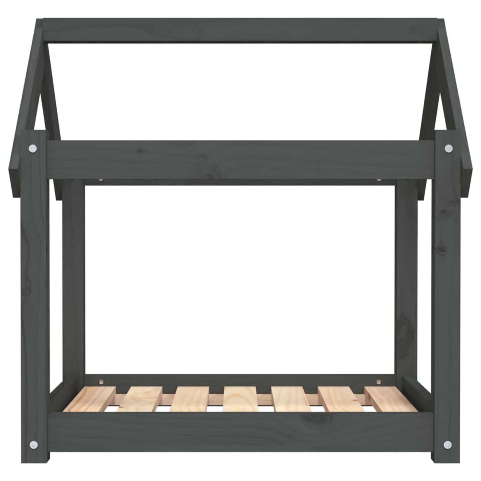 Chusui Cama para Perros, Colchoneta Perro, Cama para Gatos, Sofa Perro, Cama Mascota, Alfombra Perro, Madera Maciza de Pino Gris 71x55x70 cm