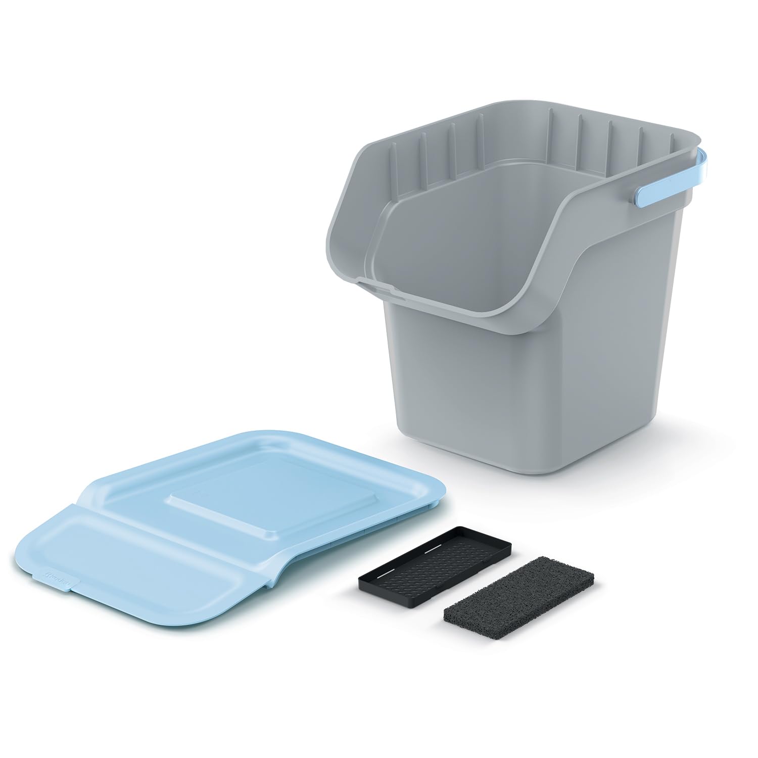 IMJ-Global - Bidoni Differenziata da Interno Piccoli, Set Cestini Spazzatura Differenziata Impilabili (4x20L) Pattumiera Comoda Kit Raccolta Differenziata Interno per Casa, Locale, Ufficio