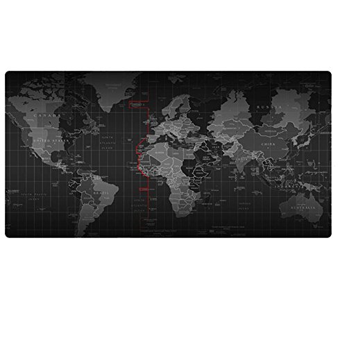 LL-COEUR XXL Mapamundi Alfombrilla de Ratón Gaming Computer Escritorio Mouse Pad (1000 x 500 x 3 mm)
