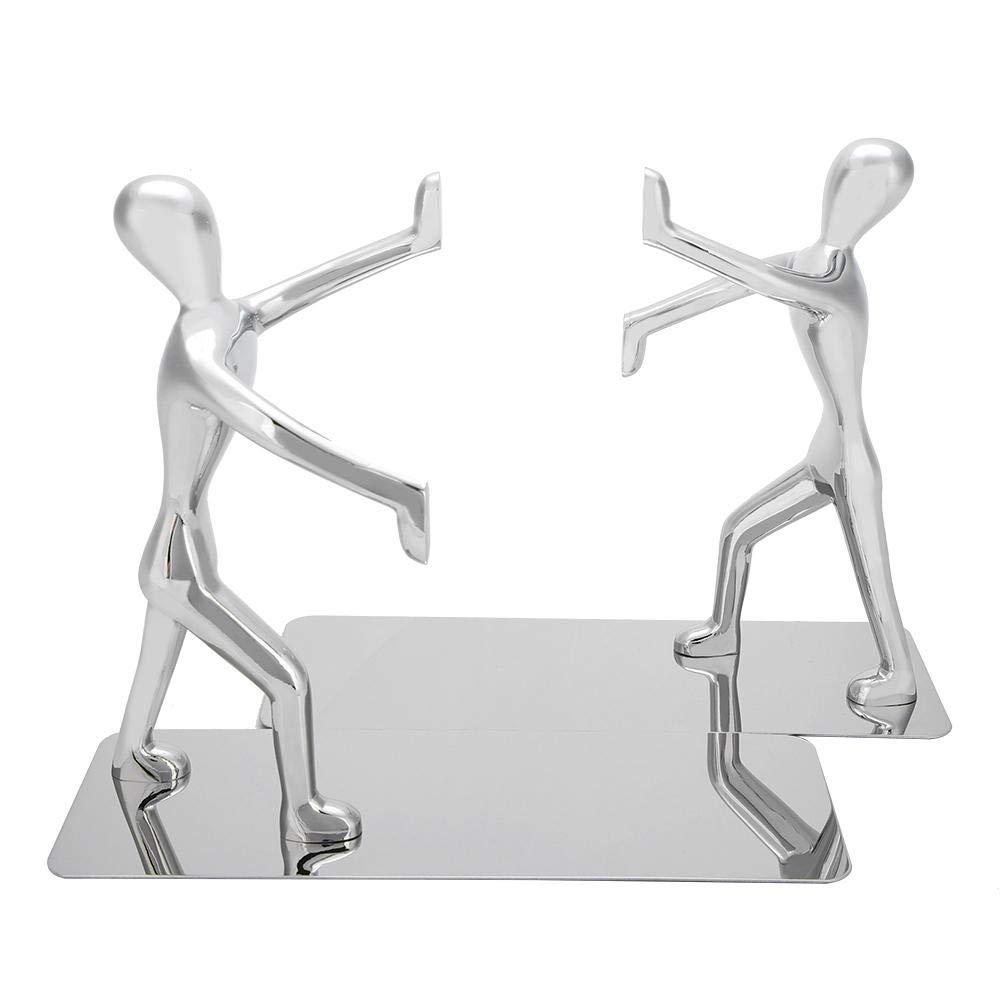 1 paio di fermalibri Kung Fu persone in lega di zinco resistente tappo 3D antiscivolo arte fermalibri casa ufficio biblioteca decorazione festival