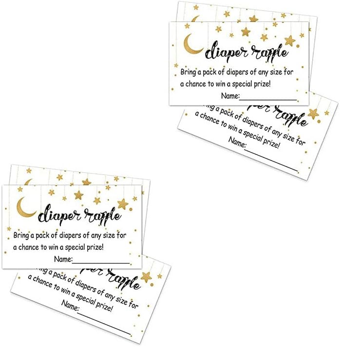 100 Diaper Raffle Tickets for Girl or Boy Baby Shower Invitations,Baby Shower Game, Bring a Pack of Diapers to Win Favors