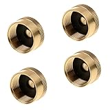 MonkeyJack 4 Pieces Solid Brass Cap 1 LB Propane Bottle Small Gas Tank Cylinder Protect Cap