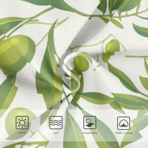 KLL Green Branch Olive Seamless Pattern Toddler Boy Comfort Briefs Cute Undies3