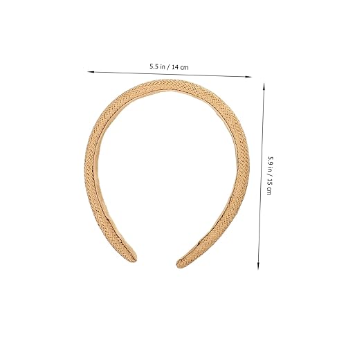 Miniatura 4 de Baluue 20 Pcs Straw Hairband Womens Headbands Woven Hair Hoops Woven Headbands Hair Ties for Women Braid Straw Party Woven Headdresses Women Woven