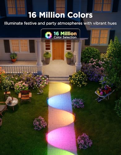 Image of Govee Outdoor Pathway Lights 2 Lite, 4 Pack, 190 lumens, IP67 Waterproof | 16 Million Colors, 60+ Scene Modes, for Path, Landscape Lighting, Outdoor, Compatible with Alexa, Google Assistant, Matter