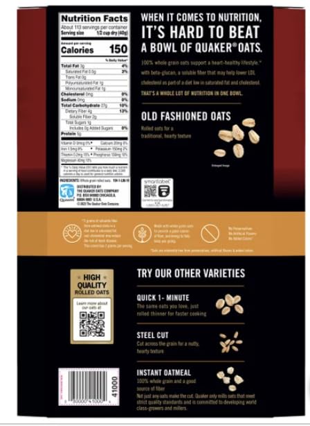 Avena Quakers Old Fashioned, 10 lb, pack de 2 miniatura 2