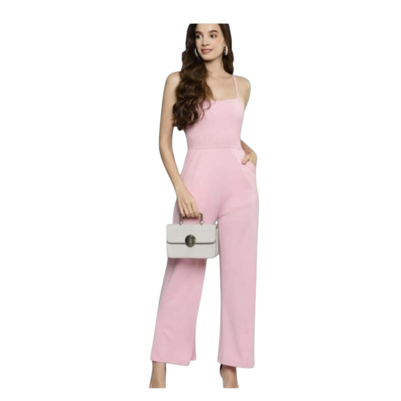 Women's Sleeveless Spaghetti Strap Jumpsuit-picture-27