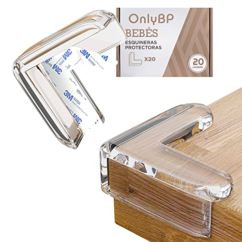 OnlyBP® 20PCS Protector Esquinas Bebé Transparente - Esquineras Protectoras Bebé Suaves - Seguridad para tu bebé