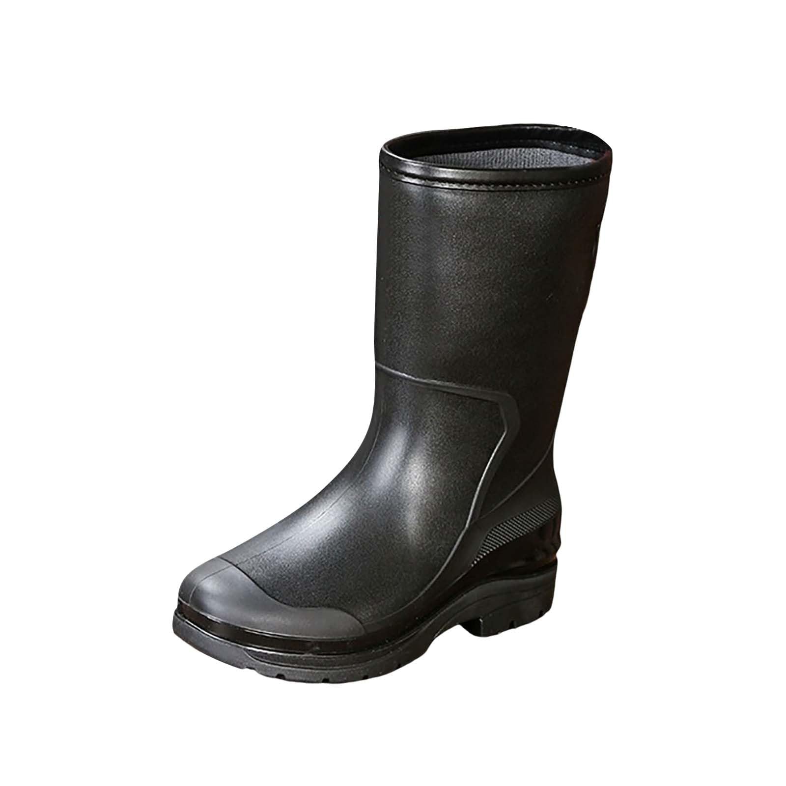 Generisch Botas de lluvia cortas para mujer, bota de lluvia para mujer, bota para el jardín, para mujer, de goma, con comodidad, para exteriores, zapatos de invierno para mujer
