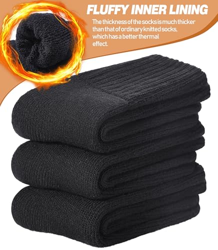 Image of DYW Womens Merino Wool Boot Socks Thermal Thick Winter Warm Cozy Hiking Work Boot Socks Christmas Gift