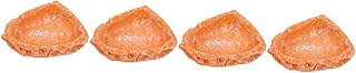 Didiseaon 4 Pçs Alimentador De Bacia De Água Terrário Fogger Recipientes Para Alimentador De Réptil De Comida Alimentador De Água Tigela De Comida De Réptil Resina Prato De Água De