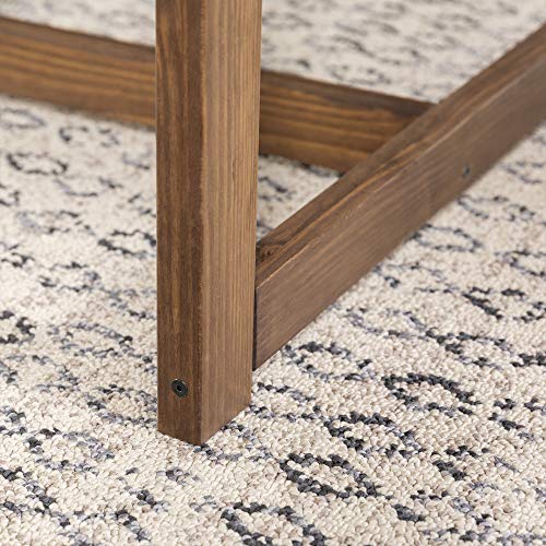 Walker Edison Modern Farmhouse Small Kitchen Furniture Dining Room Table Wood, 72 Inch, Grey And Brown #TOP5