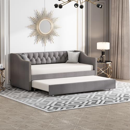 DADEA Sofá cama Convertible de 2 plazas 90 x 200, sofá de 2 plazas Convertible en cama, cama sofá convertible de 2 plazas, sofá Clic Clac de 2 plazas convertible cama de 2 plazas (sin colchón)