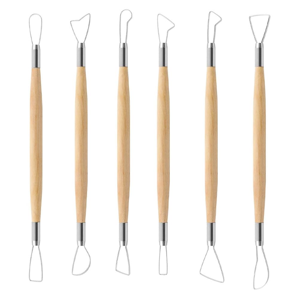 Sponsored Ad – JZS Clay Sculpting Tools Polymer Clay Tools for Adults Wooden Pottery Carving Tool Pottery Sculpting Tools for Shapers and Modeling Embossing Art DIY Pottery Tools for Adults,6PCS
